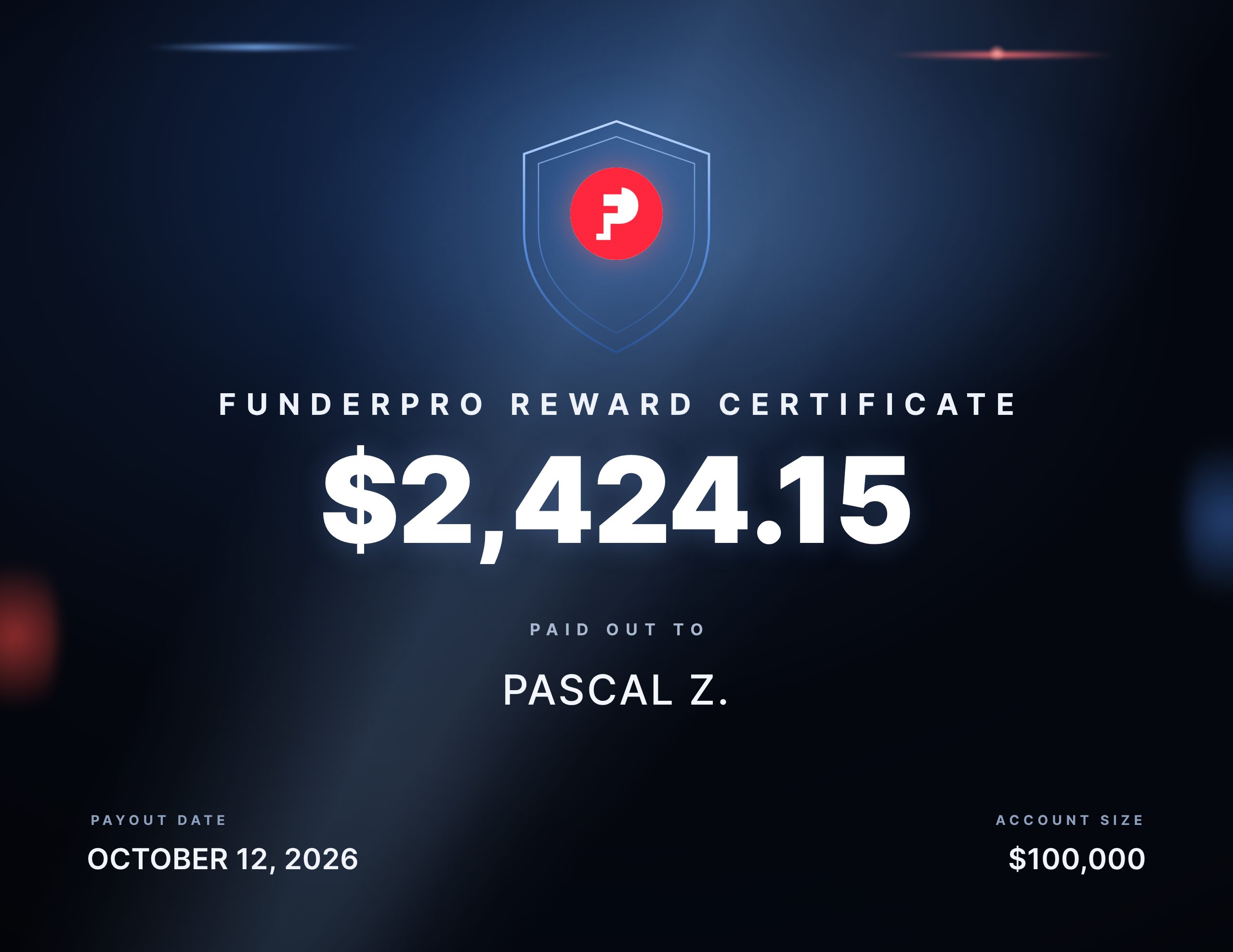 Recompensa de $2,424.15 pagada a Pascal Z.